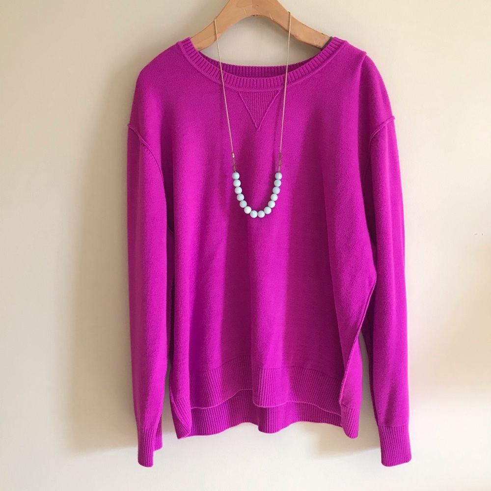 525 America electric purple pullover sweater